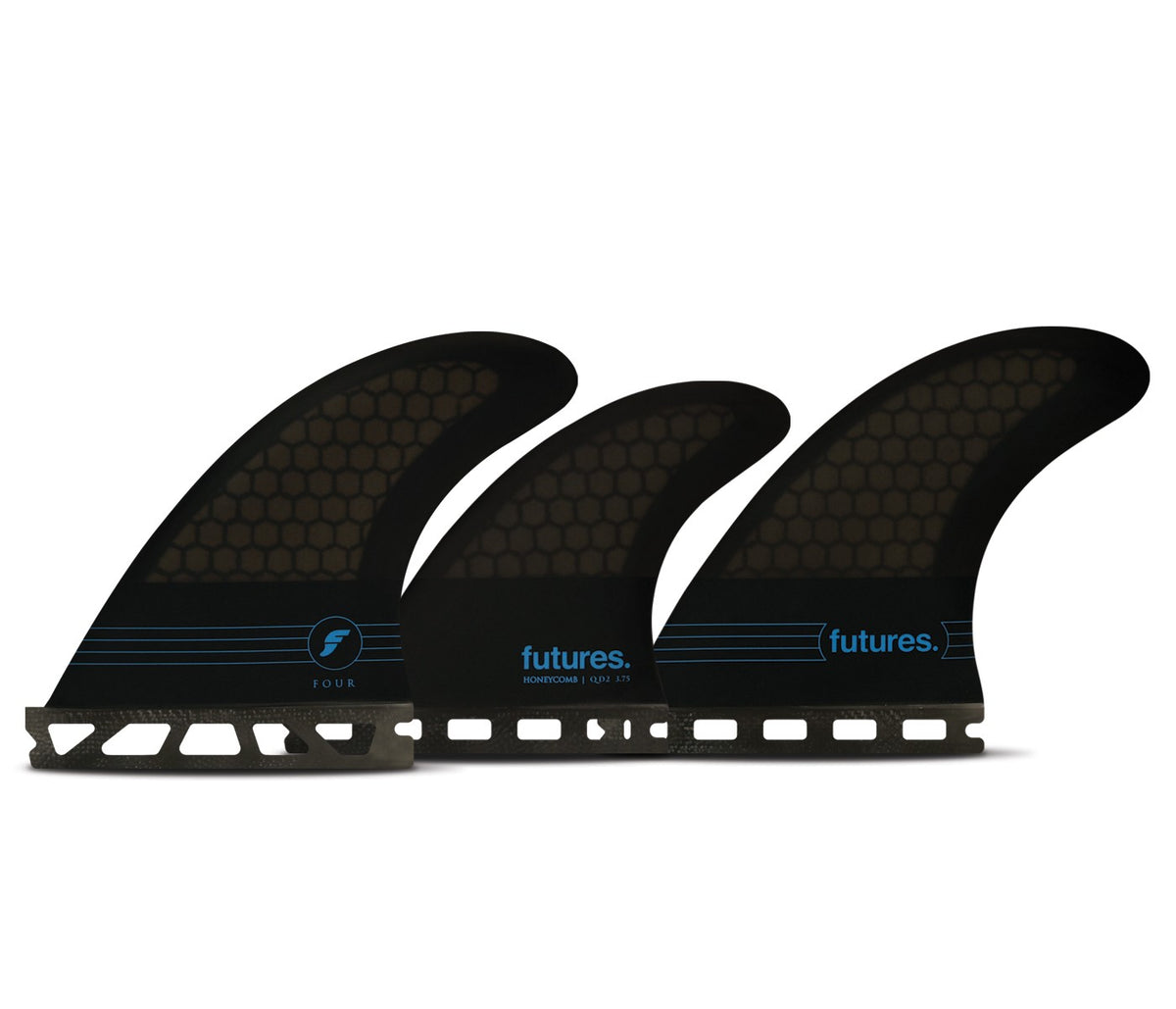 Futures F4 Honeycomb Small Five Fin Set Gray/Black