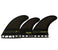 Futures F6 Honeycomb Medium Five Fin Set Grey/Black