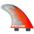 FCS PC-3 Quad Fin Set Red Smoke