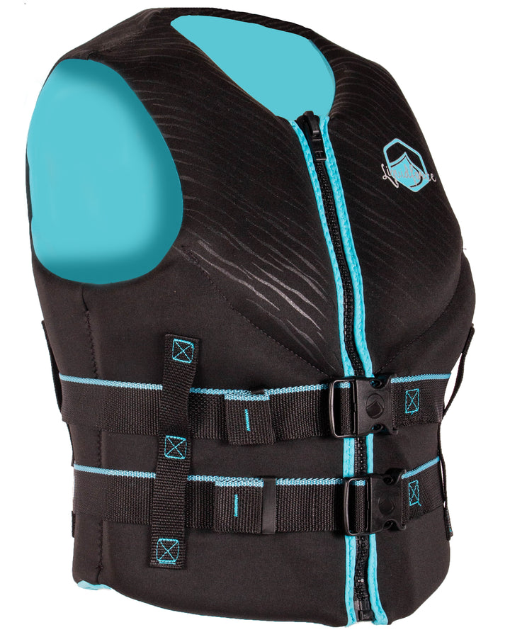 Liquid Force Hinge Classic CGA Wake Vest - Women's 2021 Black/Aqua