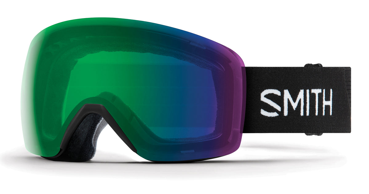 Smith Skyline Goggles Black/ChromaPop Everyday Green Mirror.