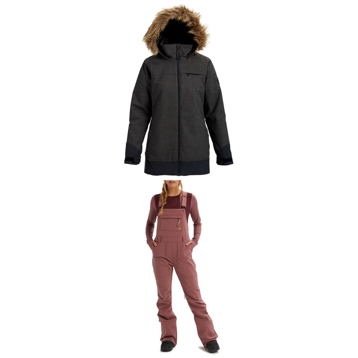 Burton Lelah Jacket + Burton Avalon Softshell Bibs - Women's