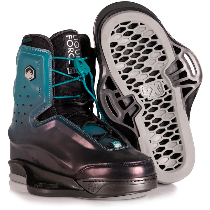 Liquid Force Riot 6X Wakeboard Bindings 2020 Metallic Blue