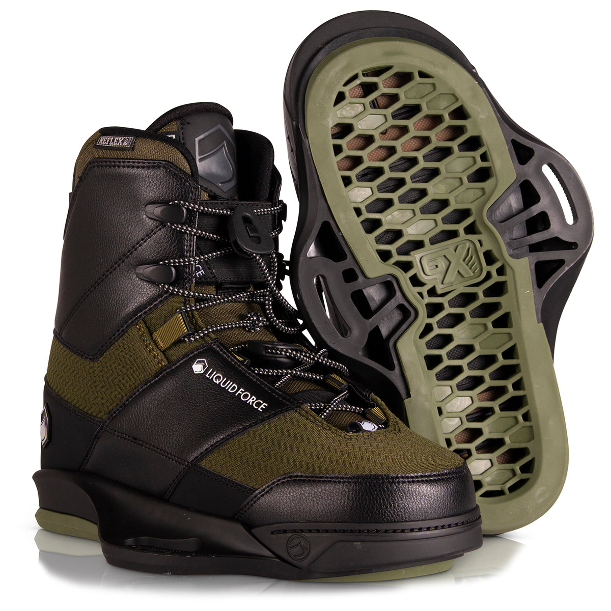 Liquid Force Peak 6X Wakeboard Bindings 2020 Black/Green