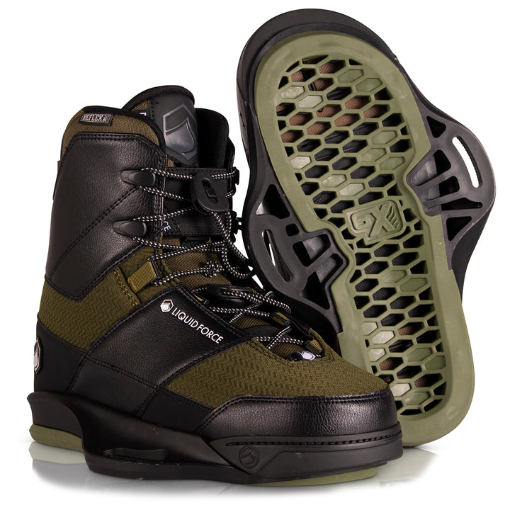 Liquid Force Peak 6X Wakeboard Bindings 2020 Black/Green