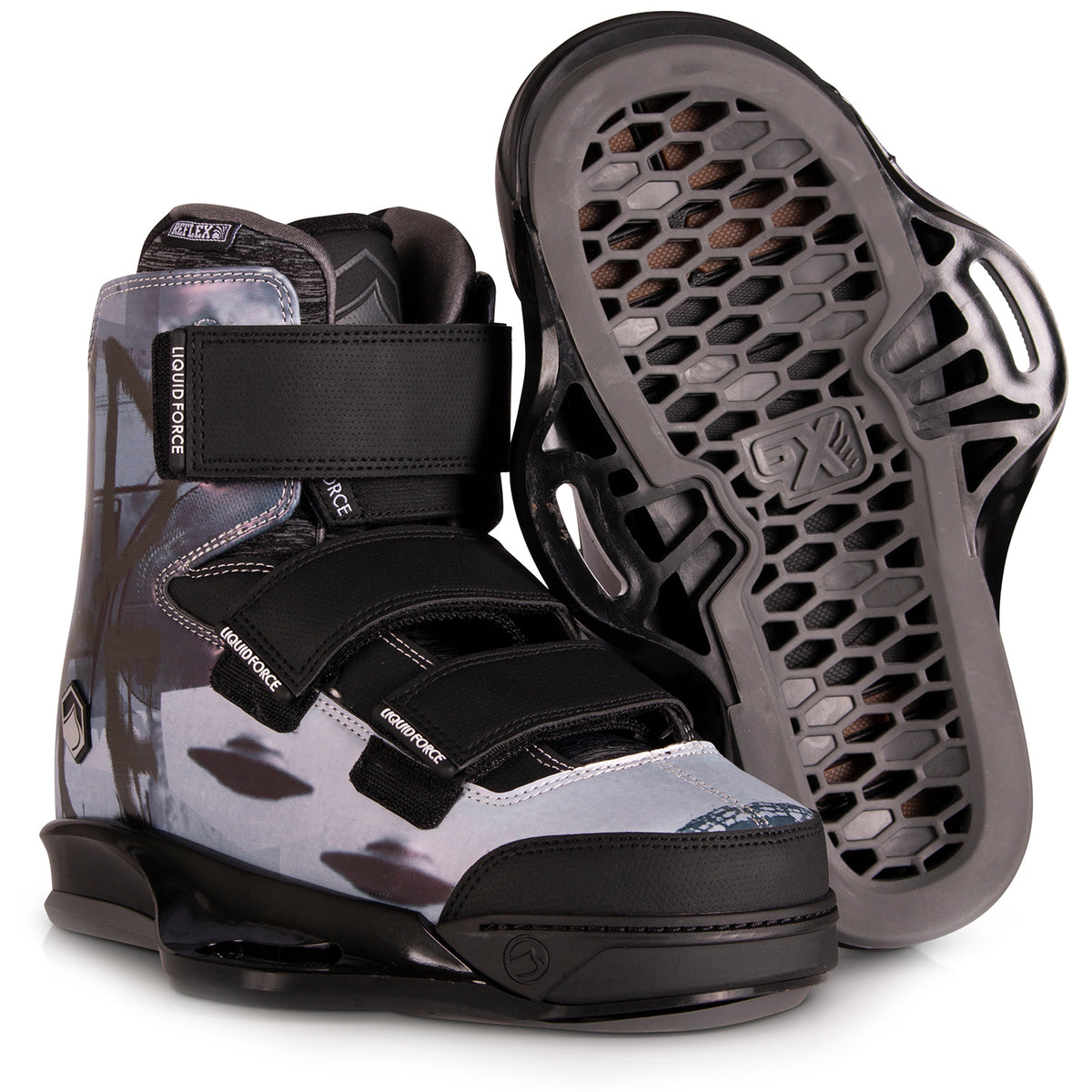 Liquid Force Hook 6X Wakeboard Bindings 2020 Gray