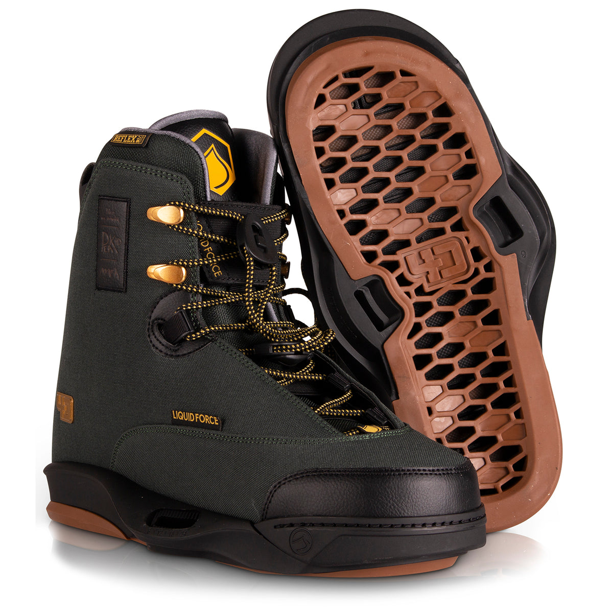 Liquid Force Peak 4D Wakeboard Bindings 2021 Forest Green