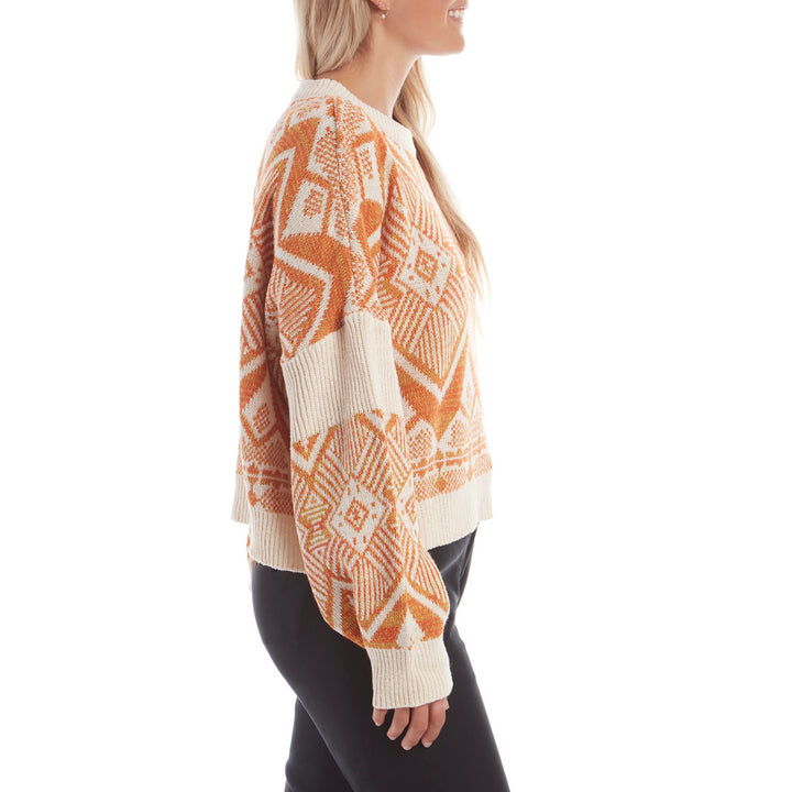 Woven Heart Dawn Sweater - Women's Rust