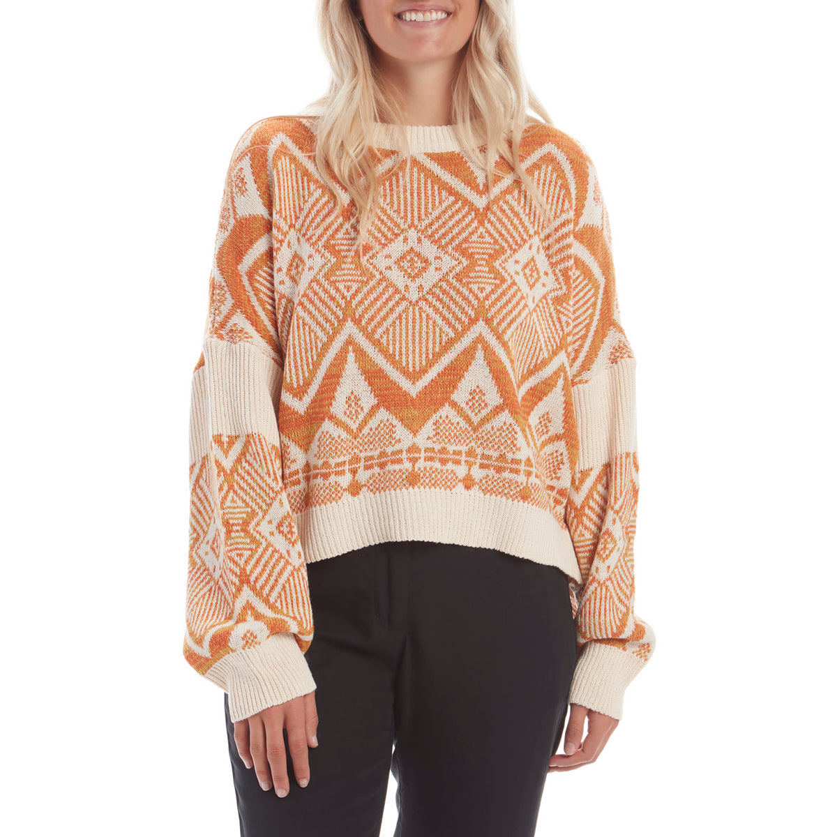 Woven Heart Dawn Sweater - Women's Rust
