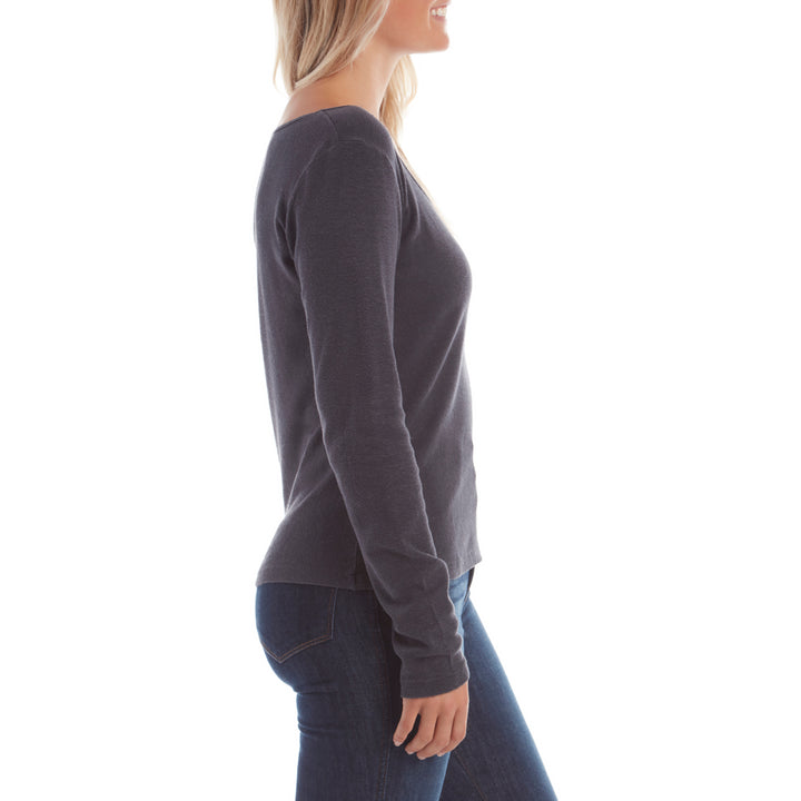 Mollusk Long-Sleeve Rib T-Shirt - Women's Faded Navy
