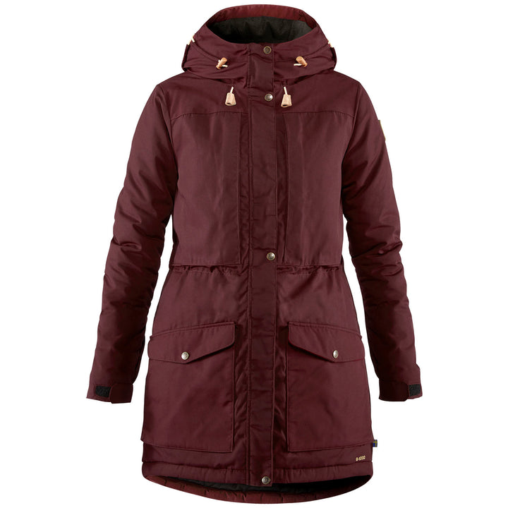Fjallraven Singi Wool Padded Parka - Women's Dark Garnet