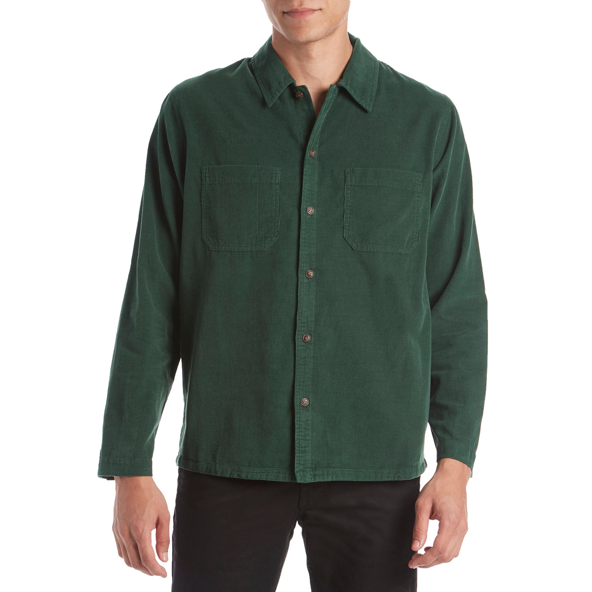 Mollusk Builder Shirt Deep Forest Corduroy