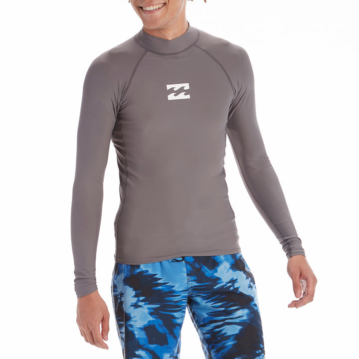 Billabong All Day Wave Performance Fit Long Sleeve Rashguard Charcoal