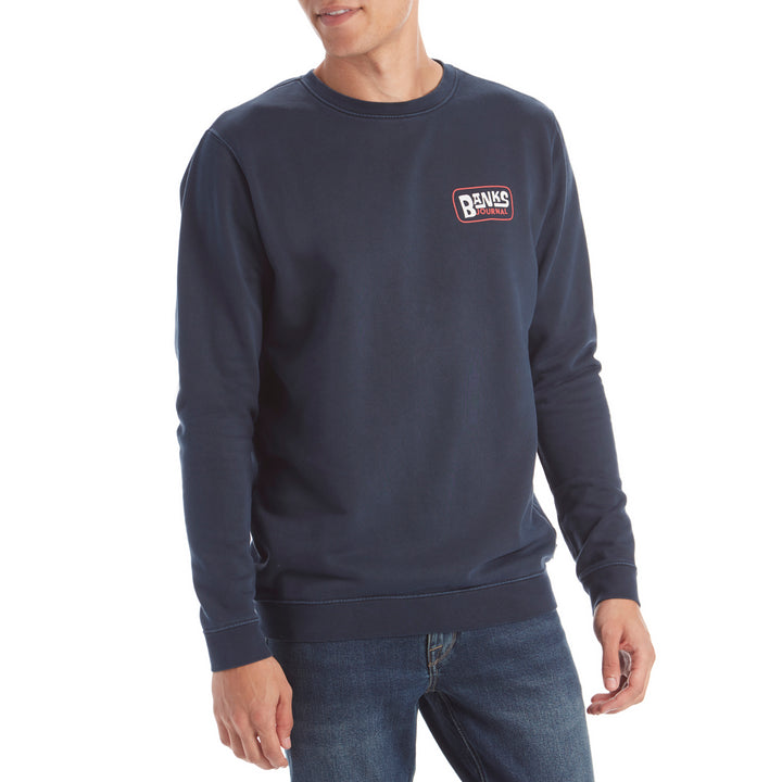 Banks Shorely Fleece Sweatshirt Dirty Denim