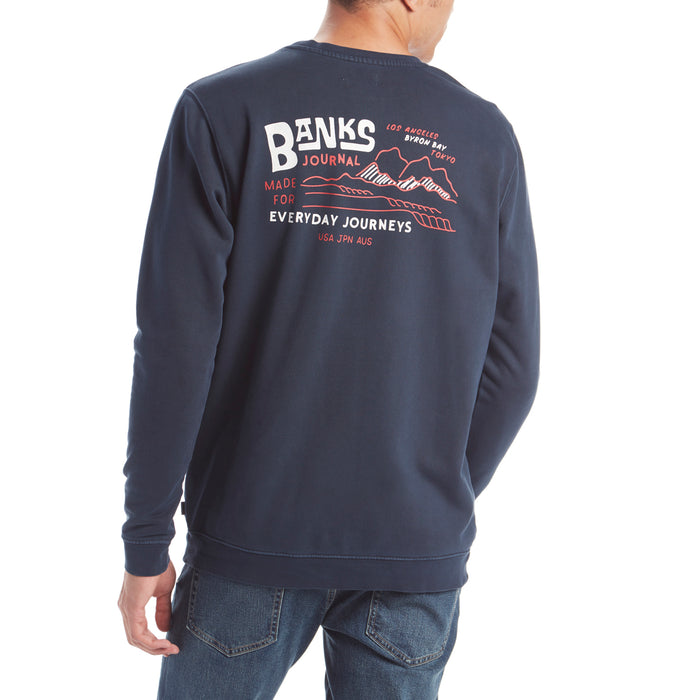 Banks Shorely Fleece Sweatshirt Dirty Denim