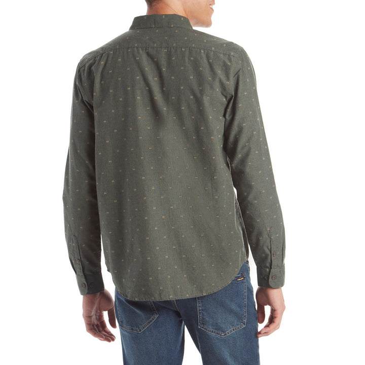 Billabong All Day Jacquard Long-Sleeve Shirt Dark Military