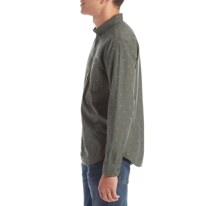 Billabong All Day Jacquard Long-Sleeve Shirt Dark Military
