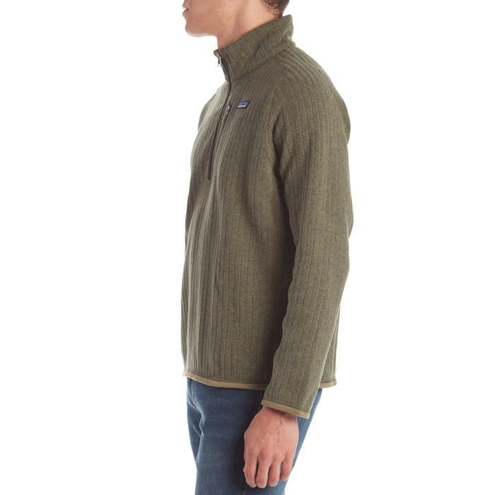 Patagonia Better Sweater® Rib Knit 1/4 Zip Fleece Industrial Green Rib Knit