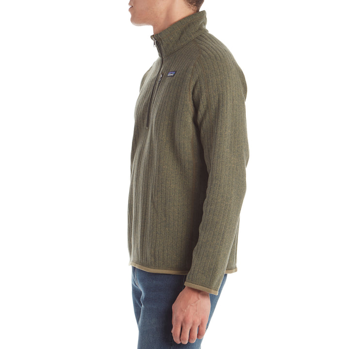 Patagonia Better Sweater® Rib Knit 1/4 Zip Fleece Industrial Green Rib Knit