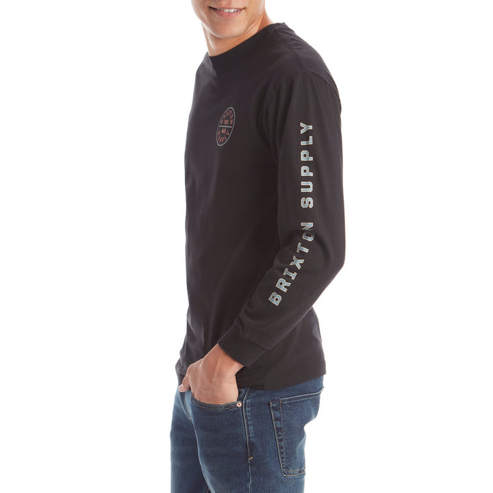 Brixton Oath IV Long-Sleeve T-Shirt Black/Blue