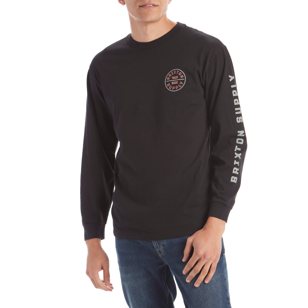 Brixton Oath IV Long-Sleeve T-Shirt Black/Blue