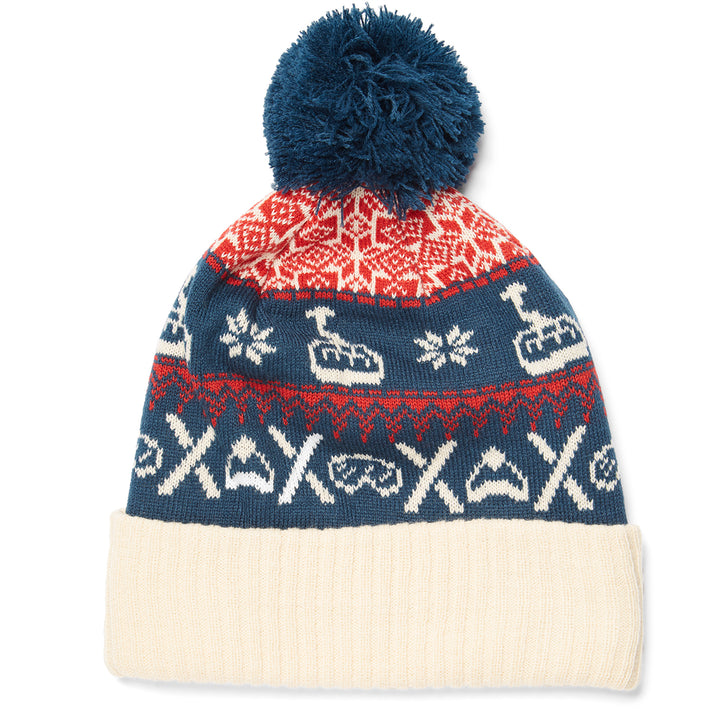Locale Outdoor Nordic Chairlift Beanie Teal/Red/Cream