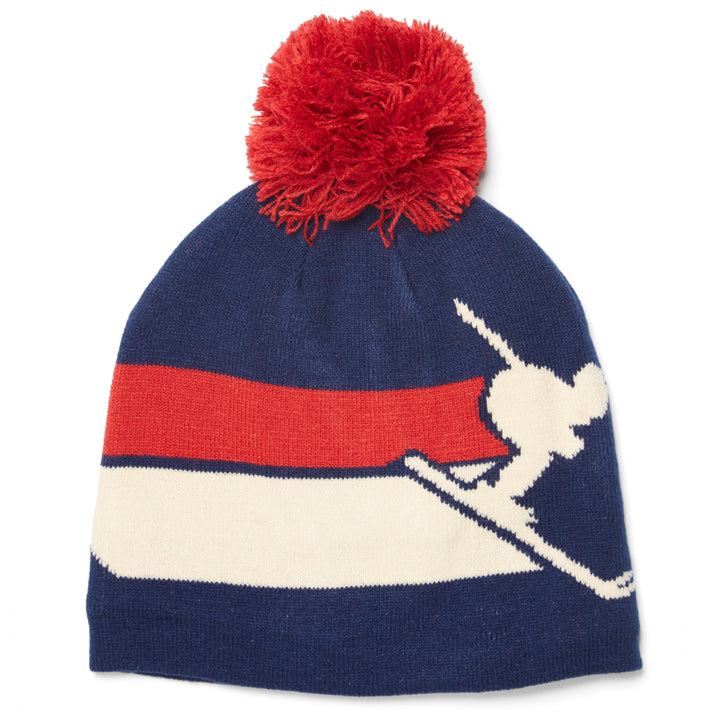 Locale Outdoor T Bar Hero Beanie Navy/Red/Cream