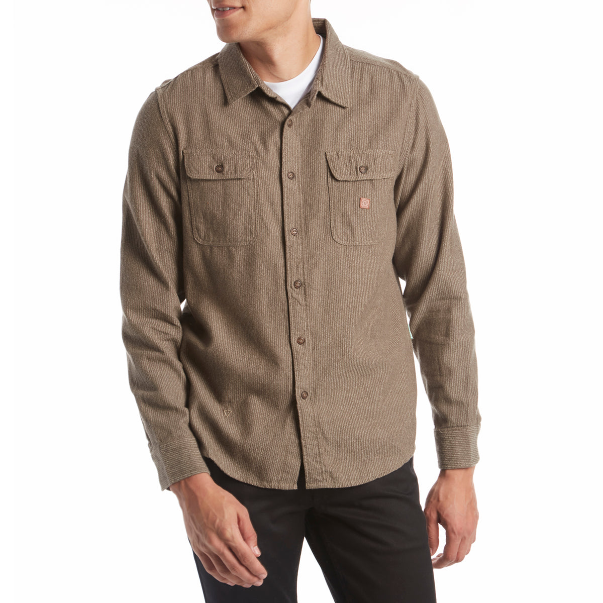 Vissla Isolation Long-Sleeve Flannel Shirt Tarp