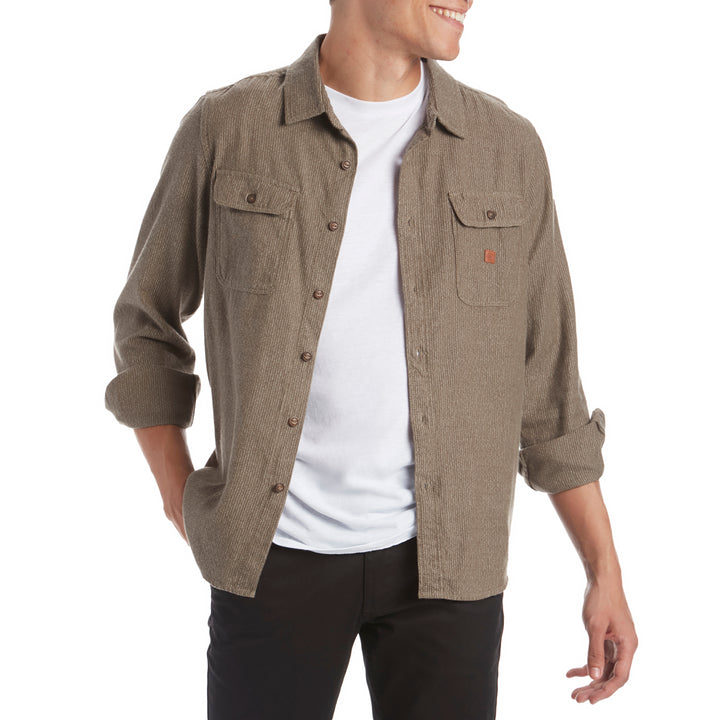 Vissla Isolation Long-Sleeve Flannel Shirt Tarp