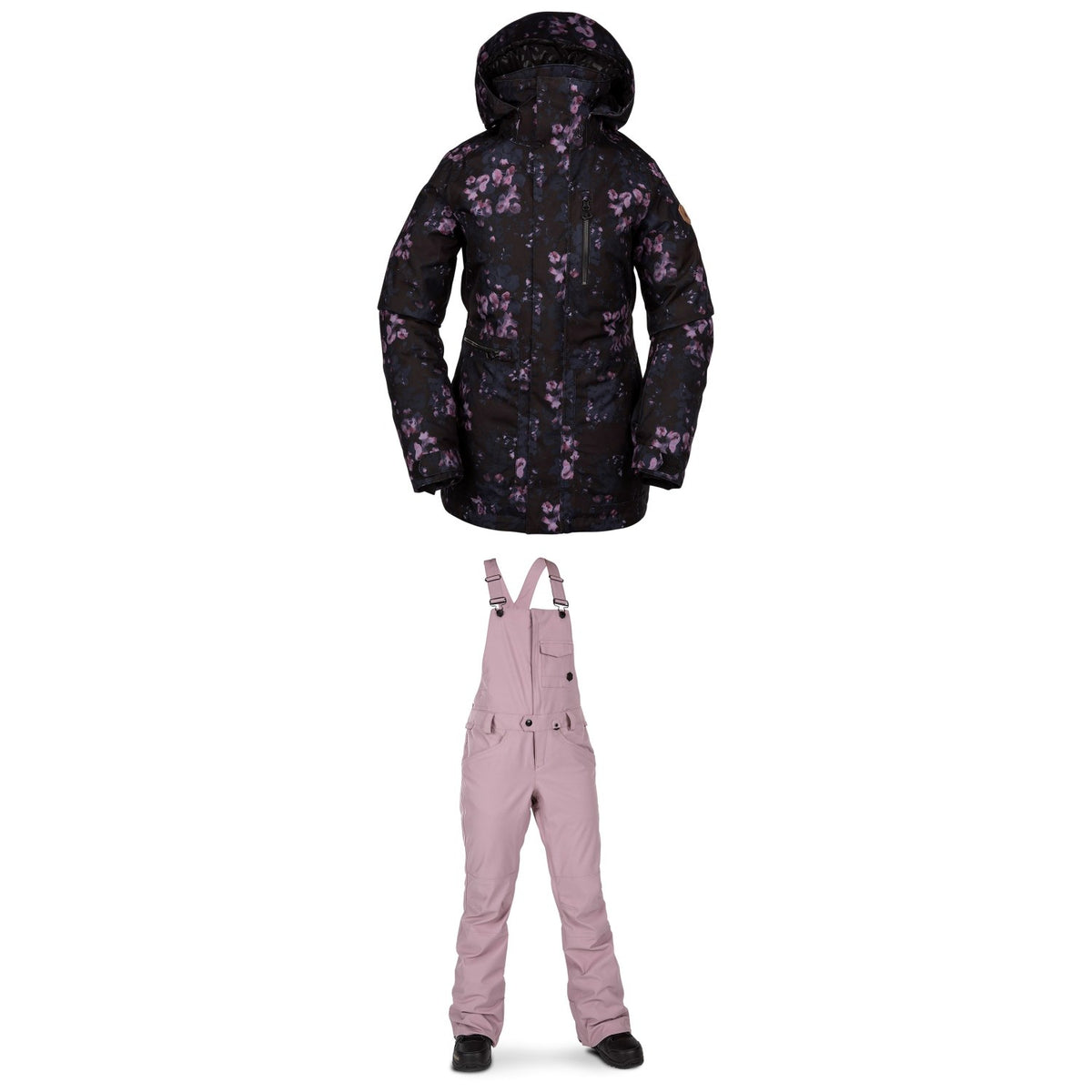 Volcom Shelter 3D Stretch Jacket + Swift Bib Overalls - Women's 2019