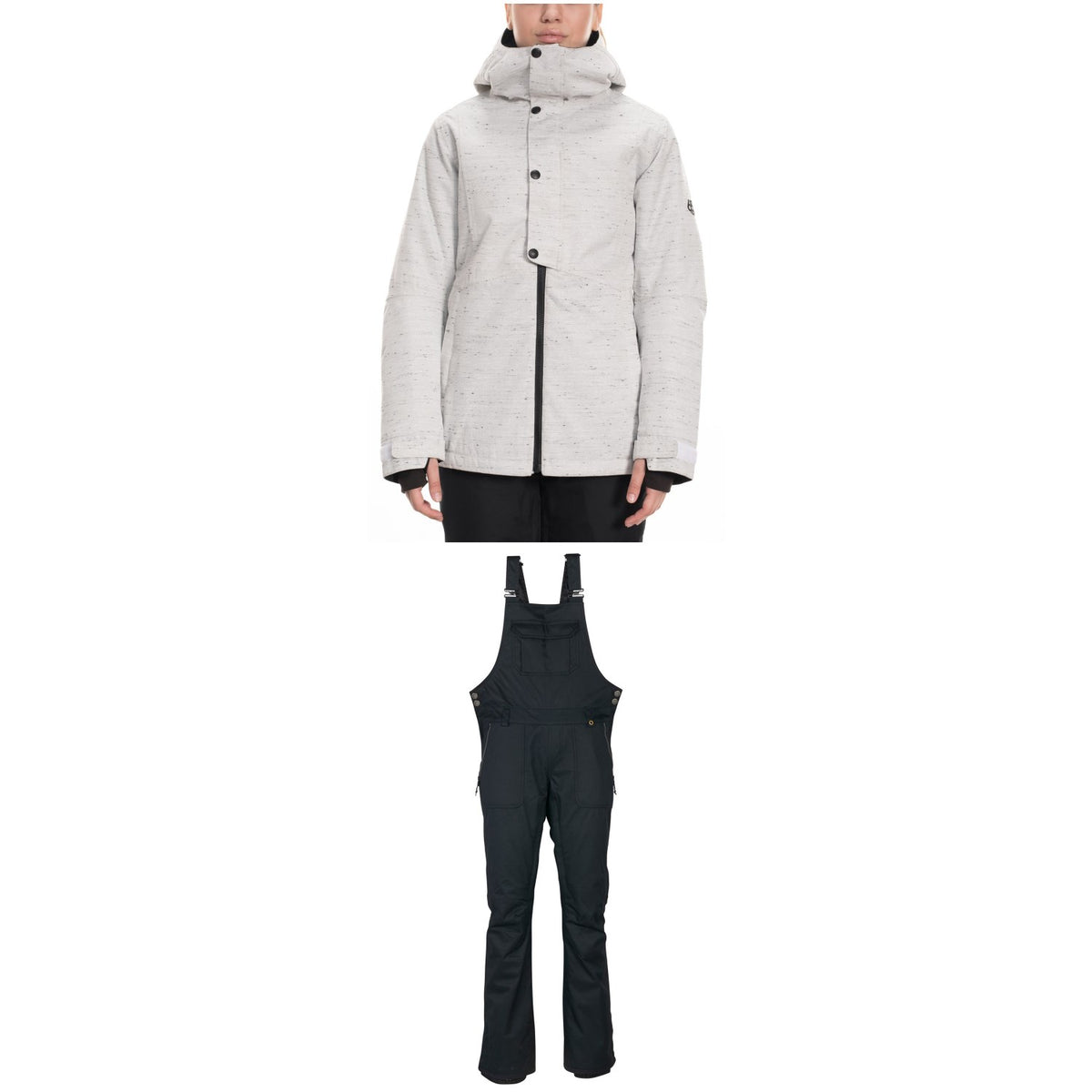 686 Rumor Insulated Jacket + 686 Black Magic Insulated Bibs - Women's