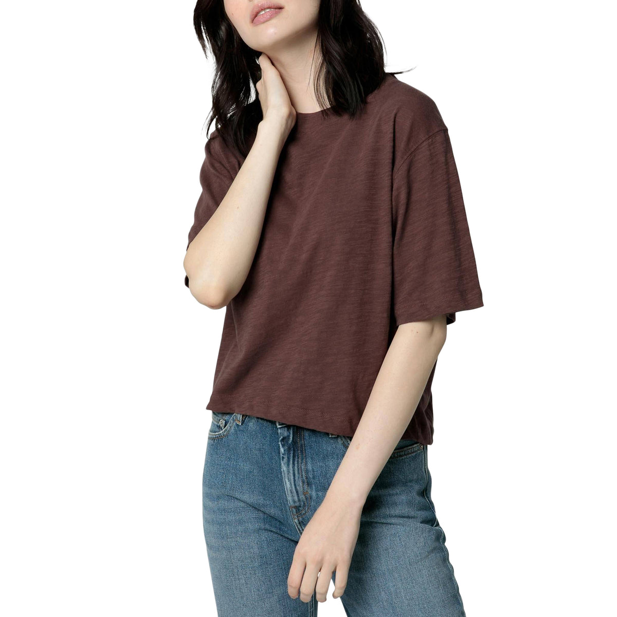 Richer Poorer Grown Up Crop T-Shirt - Women's Java