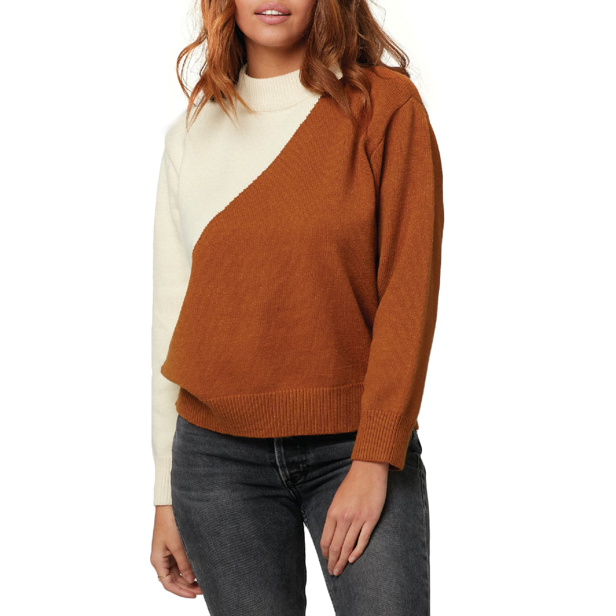 Knot Sisters Image Sweater - Women's Camel/Off-White