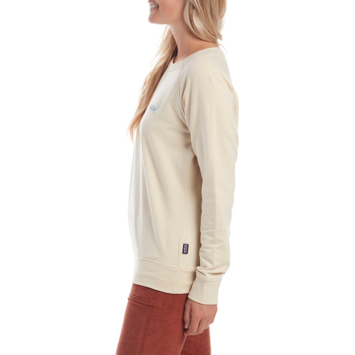 Patagonia Pastel P-6 Label Ahnya Crew Sweatshirt - Women's Oyster White