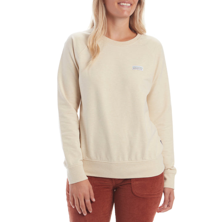 Patagonia Pastel P-6 Label Ahnya Crew Sweatshirt - Women's Oyster White