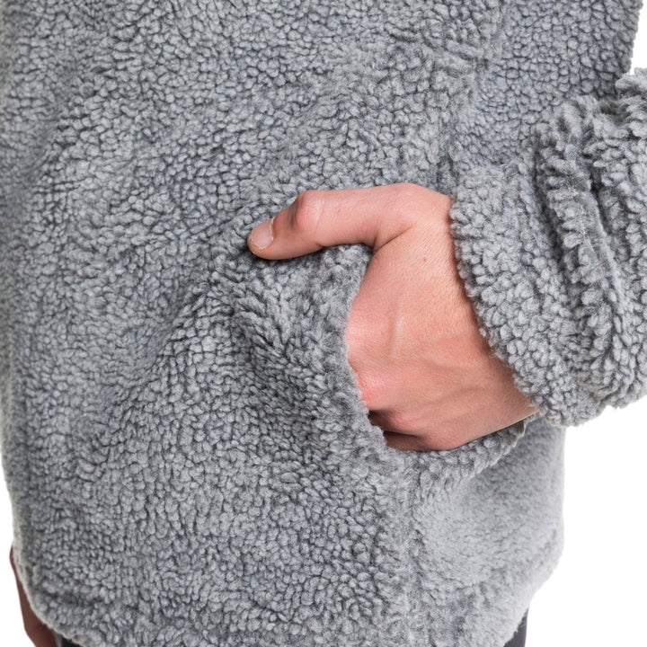 Quiksilver Bogong Gum Half-Zip Popcorn Sherpa Fleece Tarmac