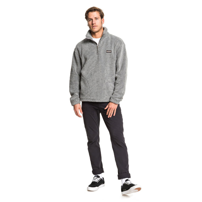 Quiksilver Bogong Gum Half-Zip Popcorn Sherpa Fleece Tarmac