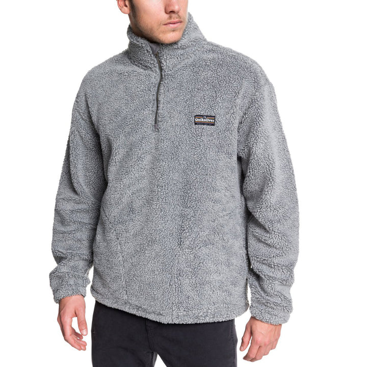 Quiksilver Bogong Gum Half-Zip Popcorn Sherpa Fleece Tarmac