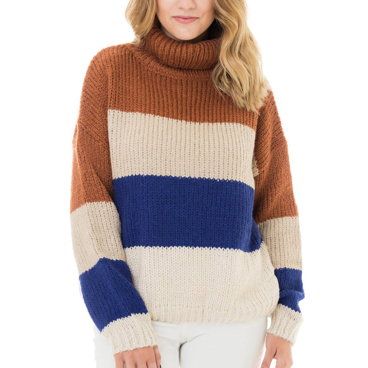 Woven Heart Quinn Sweater - Women's Rust Stripe