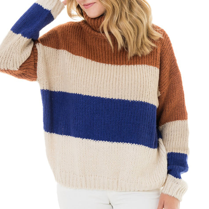 Woven Heart Quinn Sweater - Women's Rust Stripe