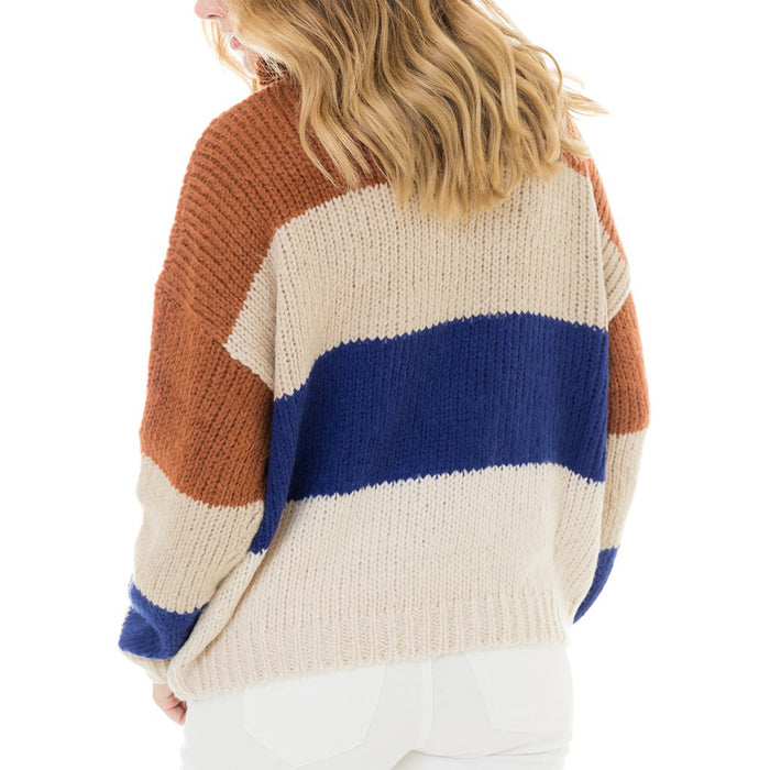 Woven Heart Quinn Sweater - Women's Rust Stripe
