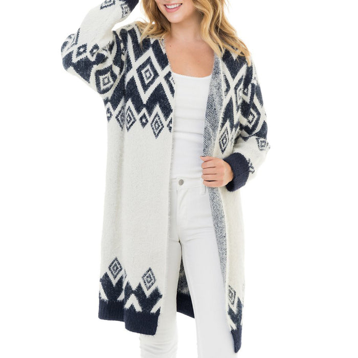 Woven Heart Flint Sweater - Women's Navy