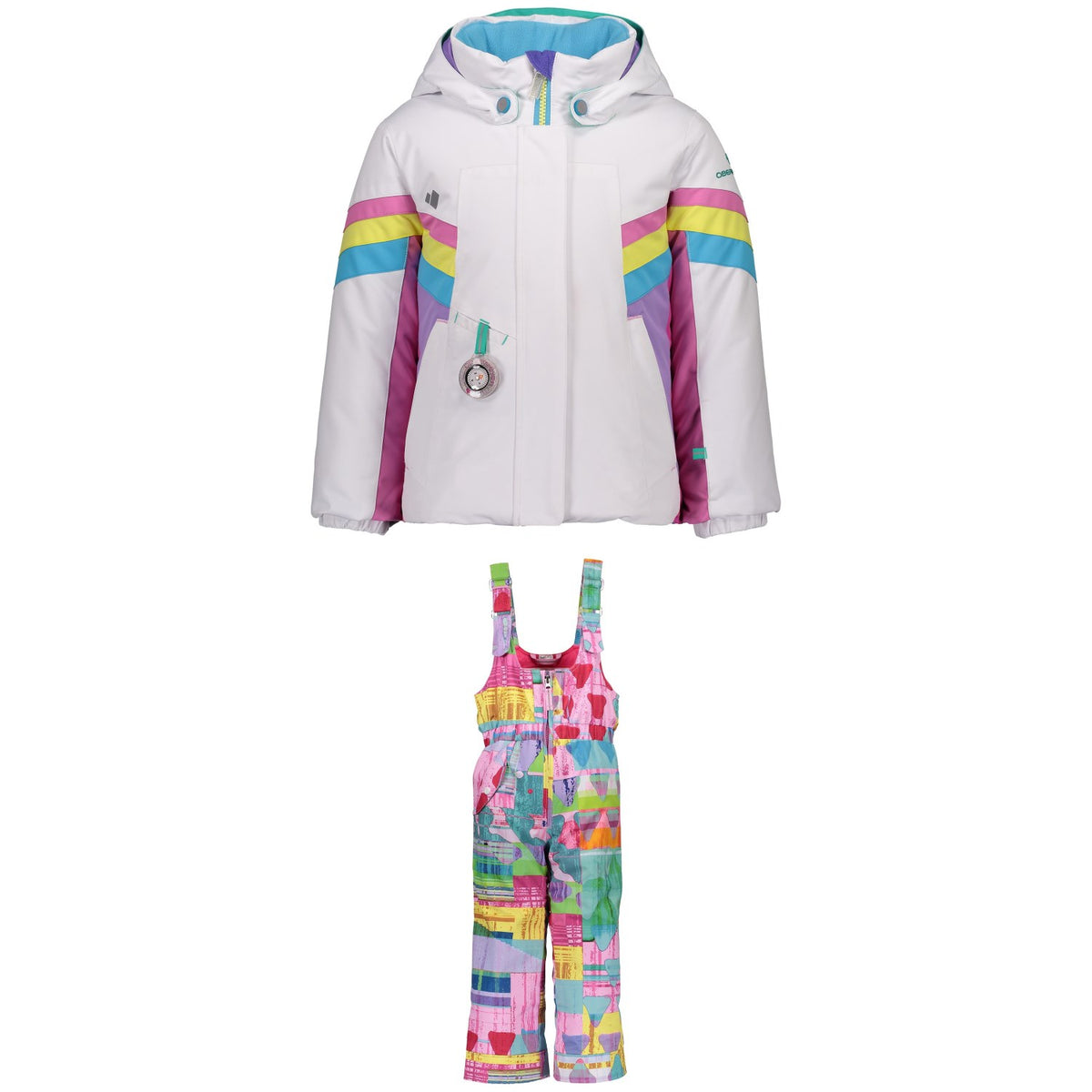 Obermeyer Neato Jacket + Snoverall Printed Pants - Little Girls'