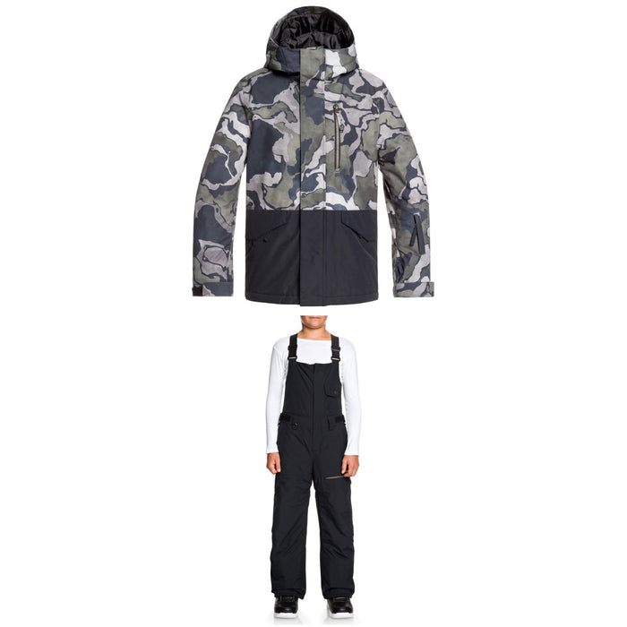 Quiksilver Mission Block Jacket + Utility Bibs - Big Boys'