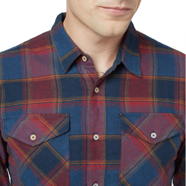 Tentree Bowren Long-Sleeve Shirt Bowren Plaid Red Maple