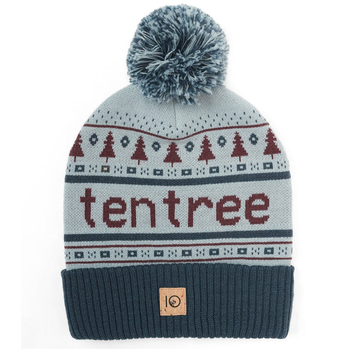 Tentree Cabin Pom Beanie Dark Ocean