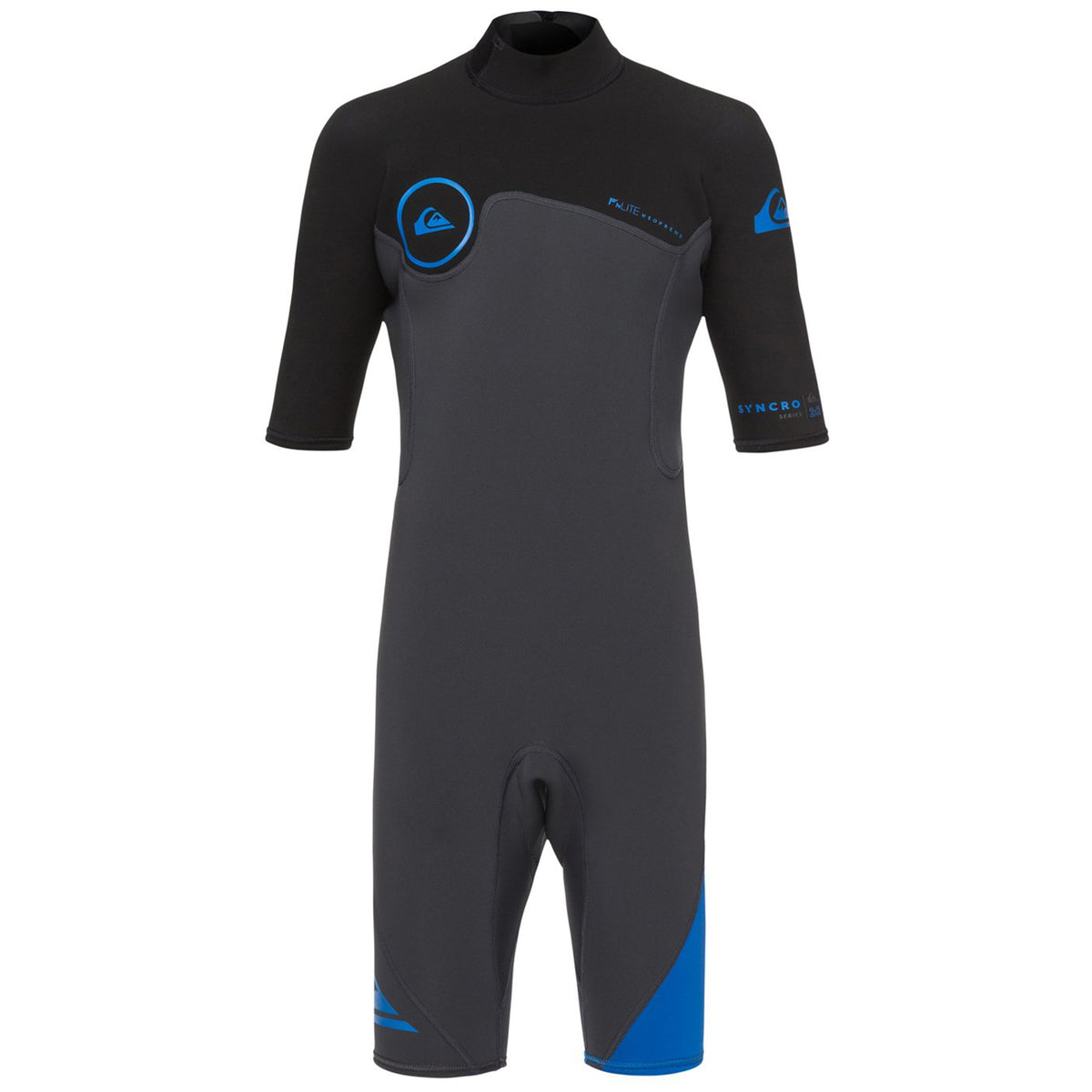 Quiksilver 2/2 Syncro Back Zip Springsuit - Boys' Graphite/Black/Deep Cyanine