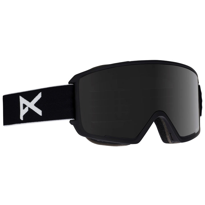 Anon M3 Polarized Low Bridge Fit Goggles Black/Polarized Smoke + Blue Lagoon