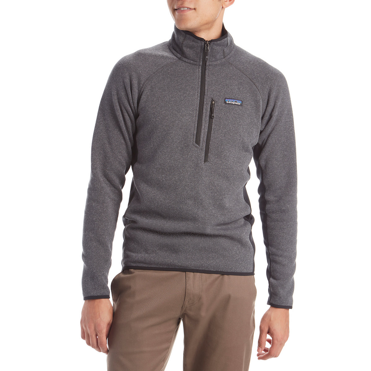 Patagonia Performance Better Sweater® 1/4 Zip Fleece Jacket Forge Grey w/Black