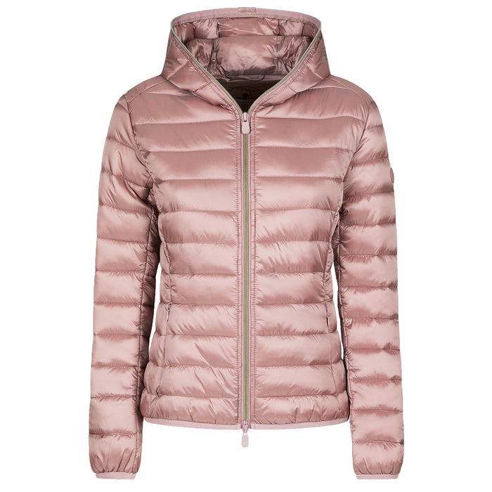 Save the Duck Giga Short Hood Jacket - Women's Blush Pink